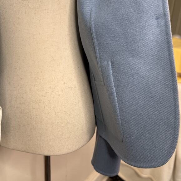 Valentino Blue Angora Wool Blazer Jacket 42 NWT Luxury Minimalist $3990 - Picture 11 of 14